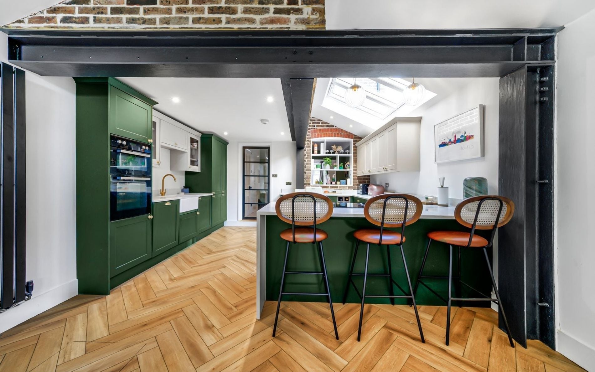 Aldana Kitchen in Deep Forest & Stone by Rever Kitchens