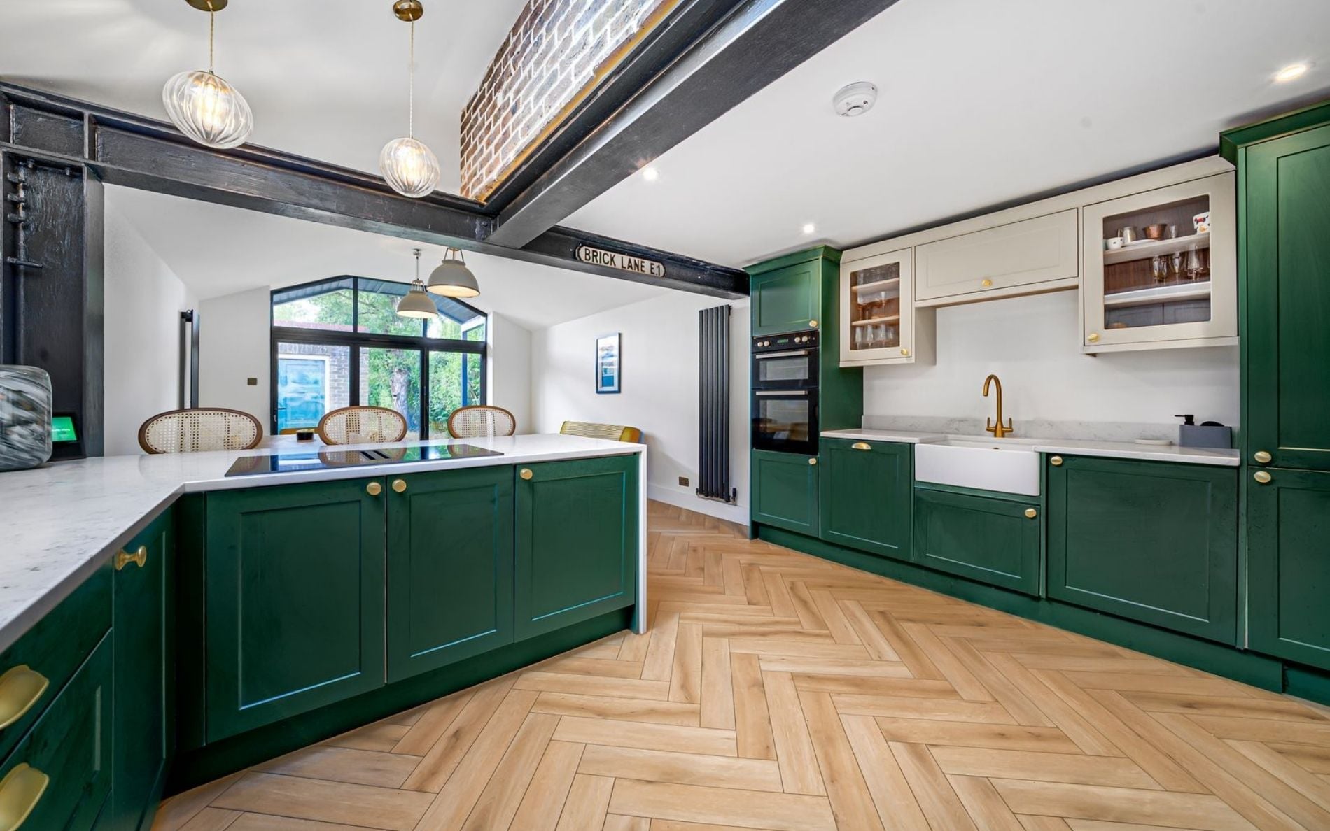 Aldana Kitchen in Deep Forest & Stone by Rever Kitchens