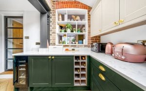 Aldana Kitchen in Deep Forest & Stone by Rever Kitchens