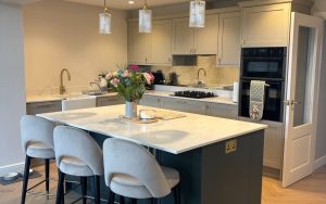 Aldana Kitchen In Stone & Heritage Green by Kitchen Lifestyle