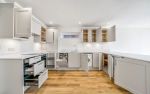 Aldana Kitchen in Light Grey by Rever Kitchens