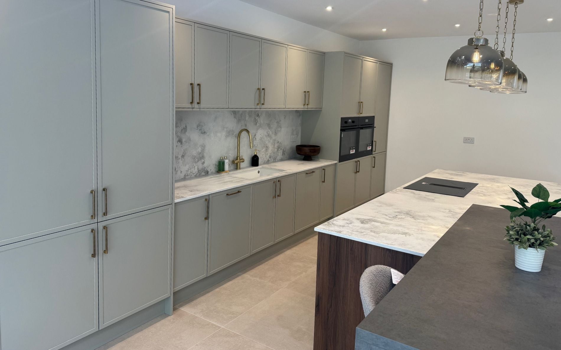 Aylesford Kitchen in Stone by Duo Interiors