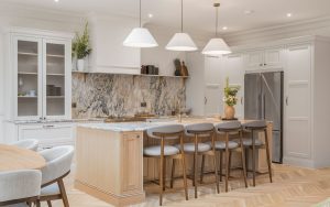 Belgravia Kitchen in Taupe Grey & Washed Oak by Rever Kitchens