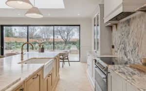 Belgravia Kitchen in Taupe Grey & Washed Oak by Rever Kitchens