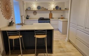 Harborne Kitchen in Shell & Slate Blue by Alexander Paul Kitchens