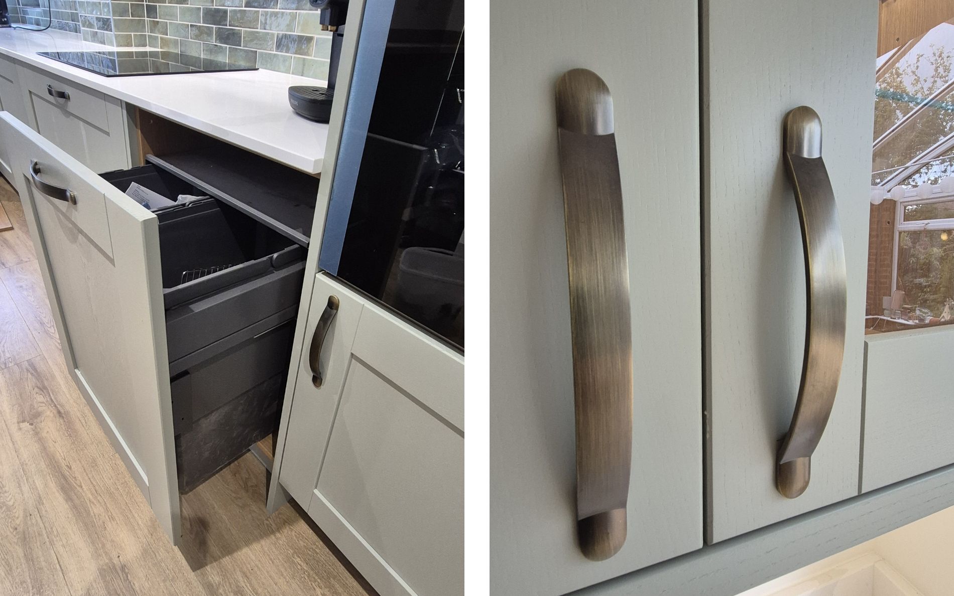 Madison Kitchen in Sage Green & Heritage Green by Input Kitchens