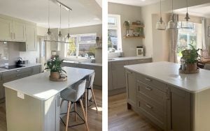 Madison Kitchen in Stone Grey & Mussel by Alexander Paul Kitchens