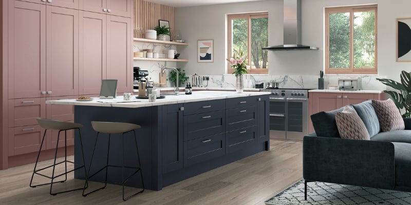 Open‑Plan Living Done Right Blog | Madison - Vintage Pink and Slate Blue