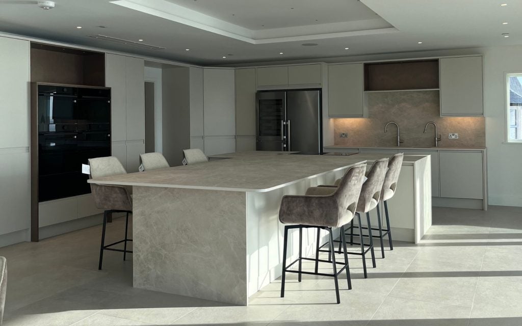 Strada Matte Kitchen in Shell by Cader Kitchens