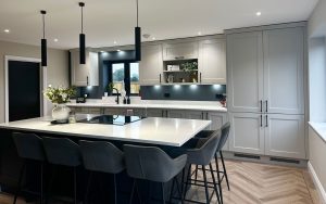 Wakefield Kitchen in Light Grey & Graphite by Roma Interiors