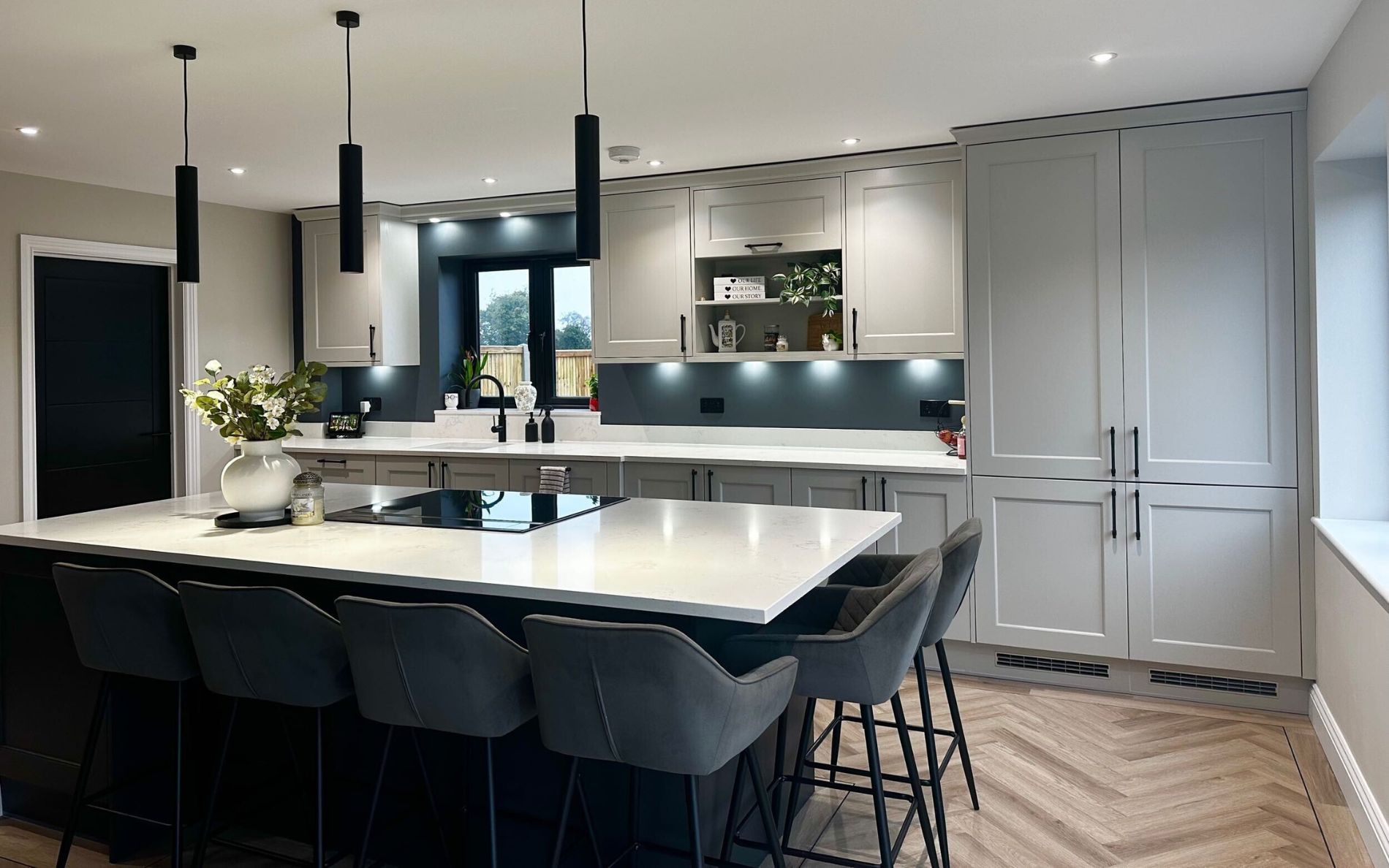 Wakefield Kitchen in Light Grey & Graphite by Roma Interiors