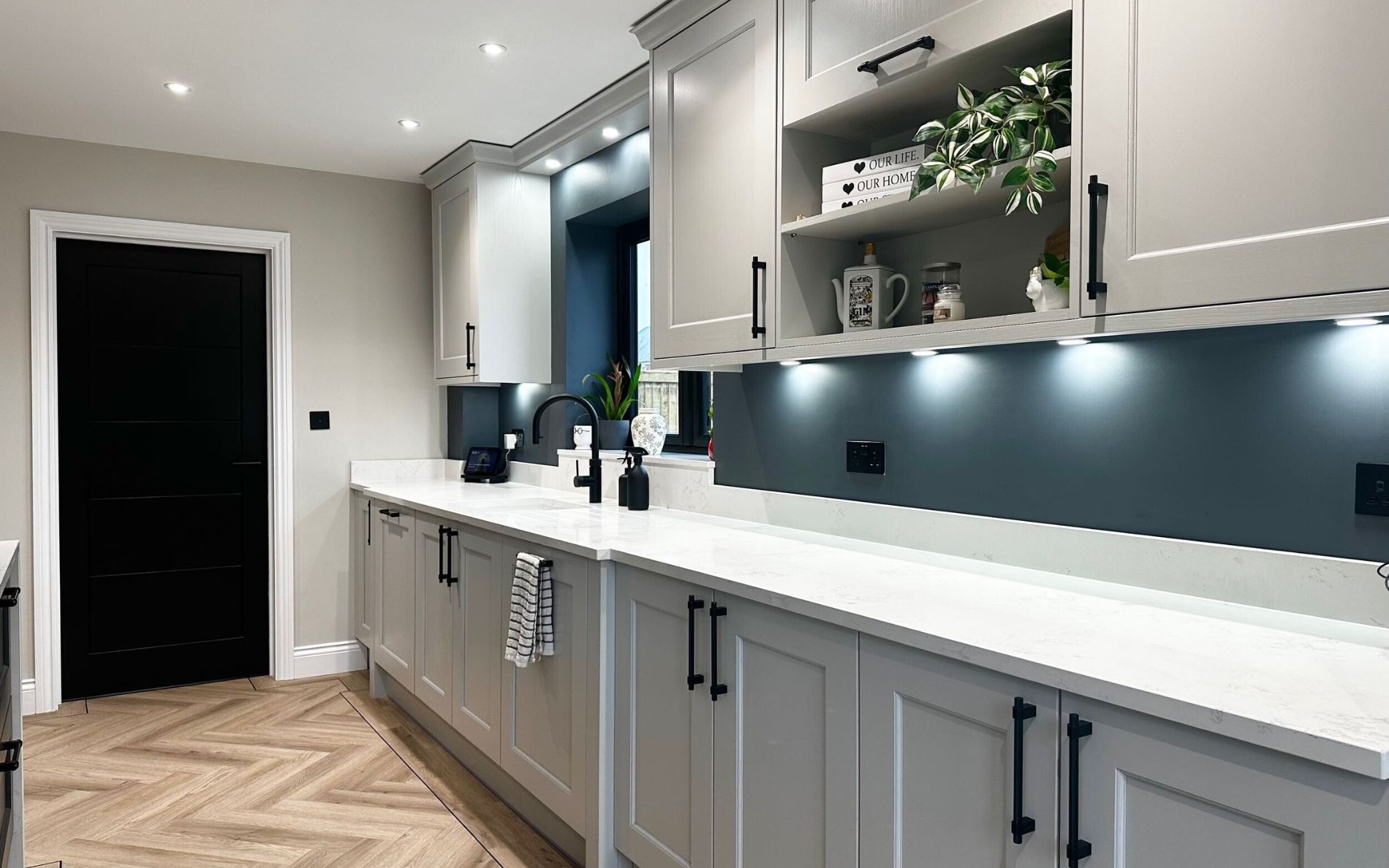 Wakefield Kitchen in Light Grey & Graphite by Roma Interiors