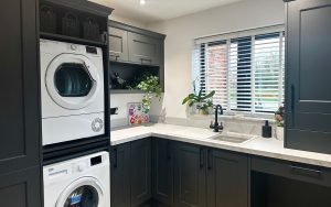 Wakefield Kitchen in Light Grey & Graphite by Roma Interiors