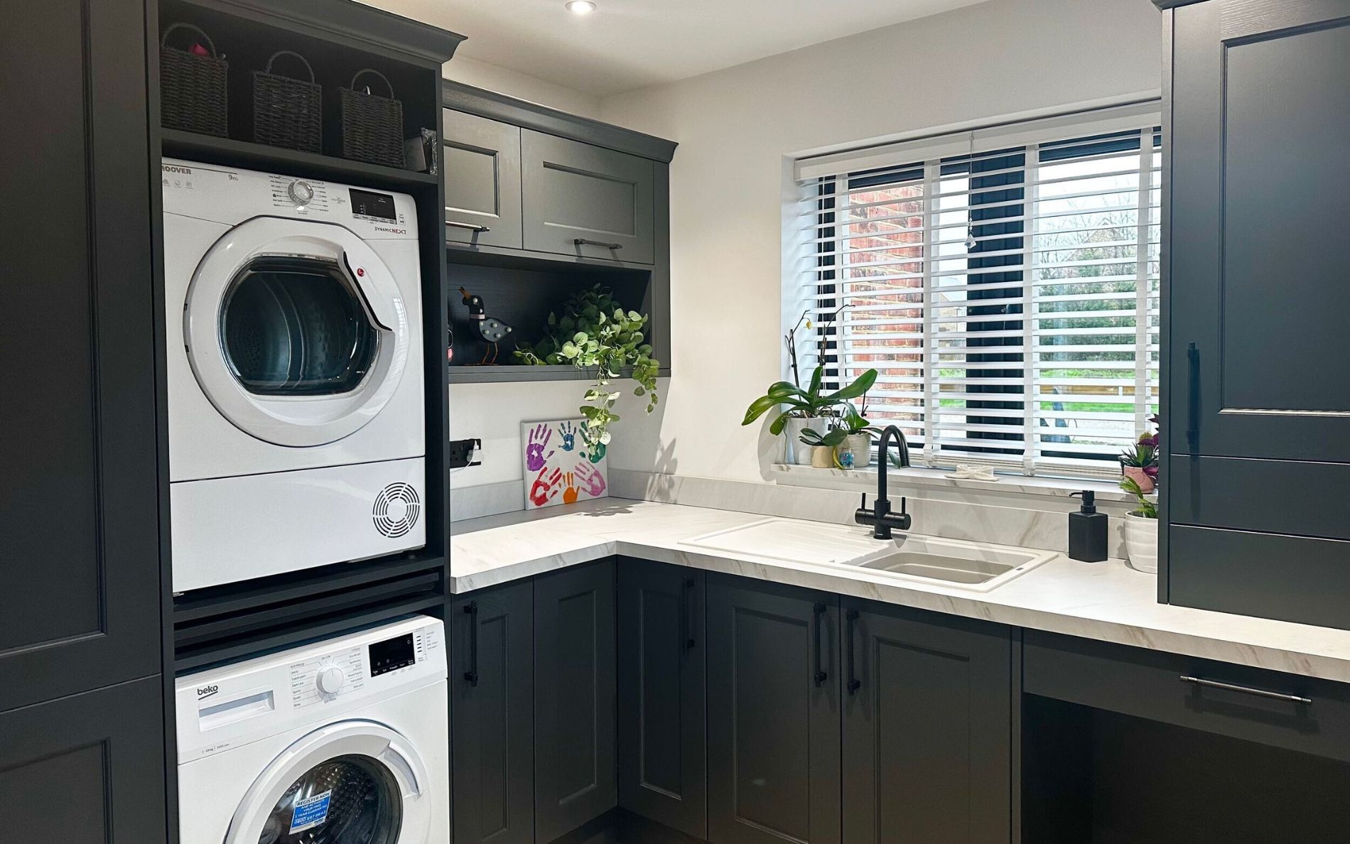 Wakefield Kitchen in Light Grey & Graphite by Roma Interiors