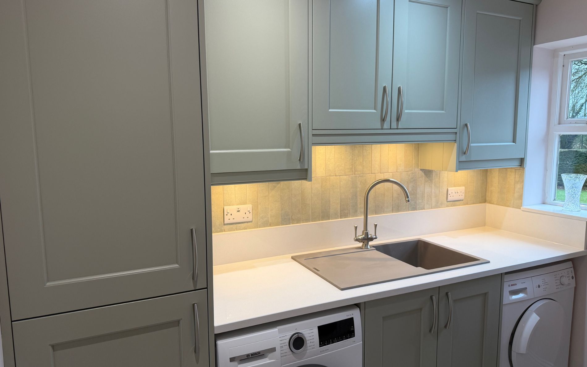 Wakefield Kitchen in Sage Green by Holtams