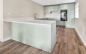Wakefield Kitchen in Sage Green by Rever Kitchens
