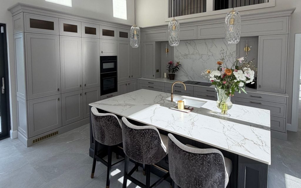 Winslow Kitchen in Taupe Grey & Slate Blue by CKB Design
