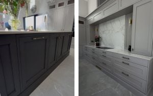 Winslow Kitchen in Taupe Grey & Slate Blue by CKB Design