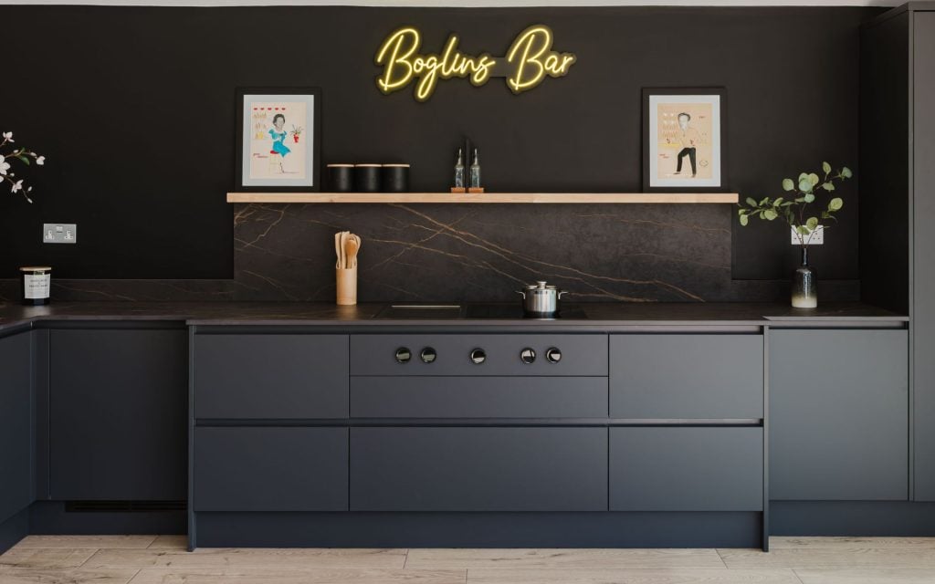 Zola Soft-Matte Kitchen in Graphite by Kitchens By Design