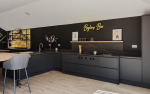 Zola Soft-Matte Kitchen in Graphite by Kitchens By Design