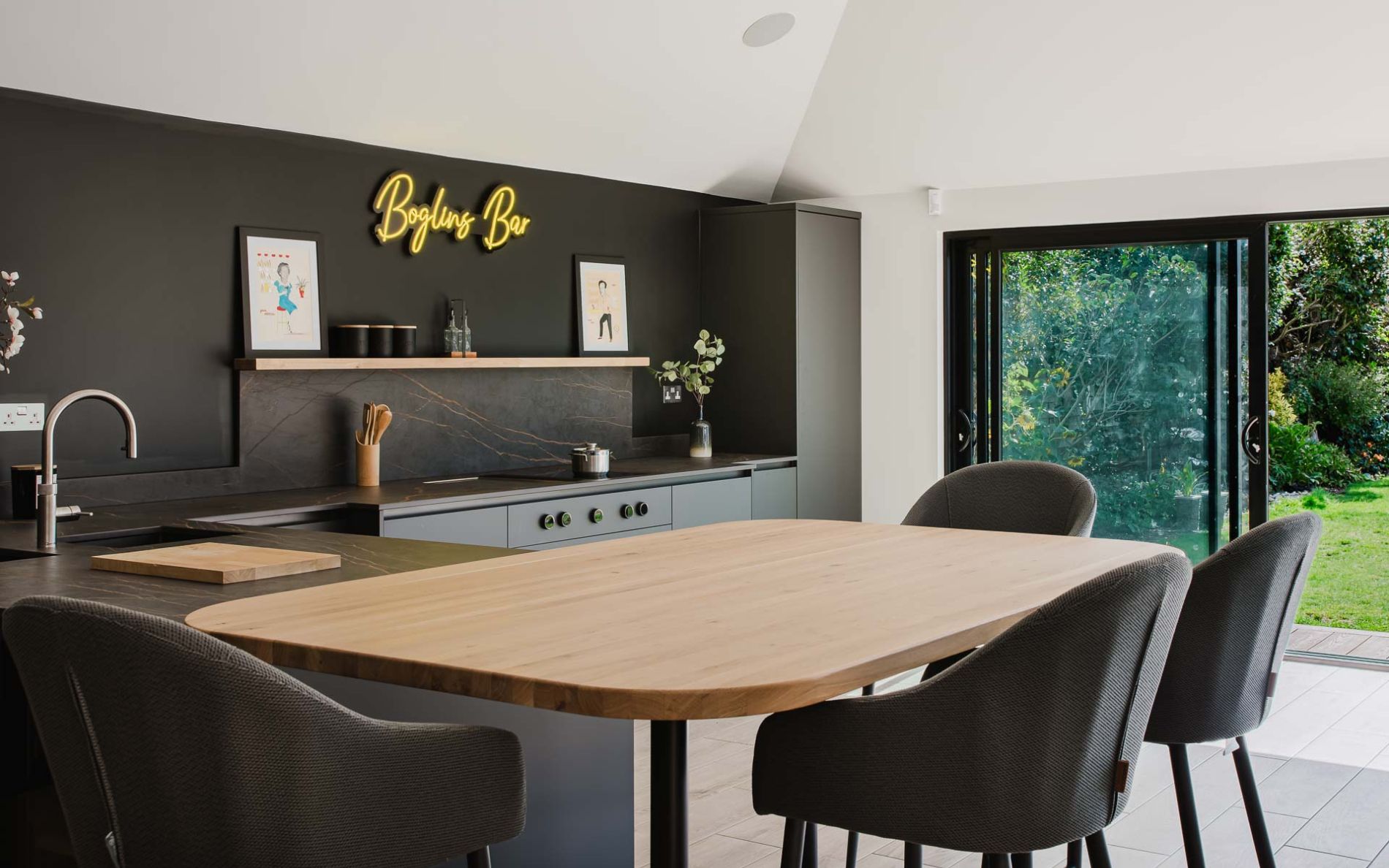 Zola Soft-Matte Kitchen in Graphite by Kitchens By Design