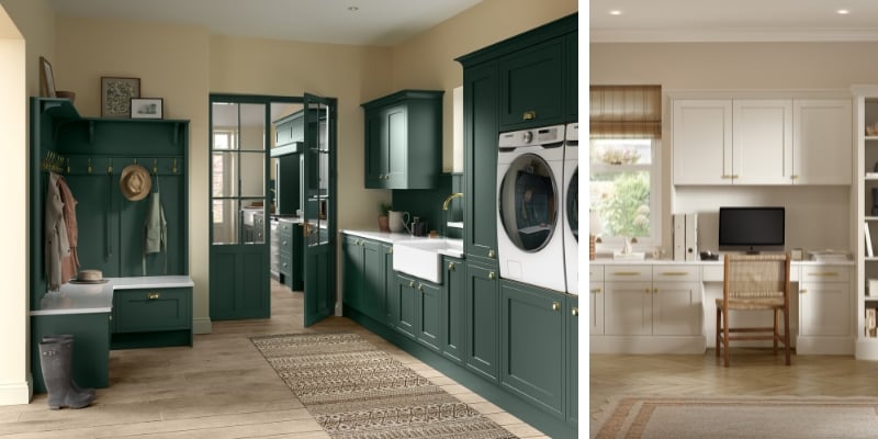 2016 VS 2026: How Kitchen Design Has Evolved Blog | Ellesmere – Heritage Green | Newcombe – Taupe Grey