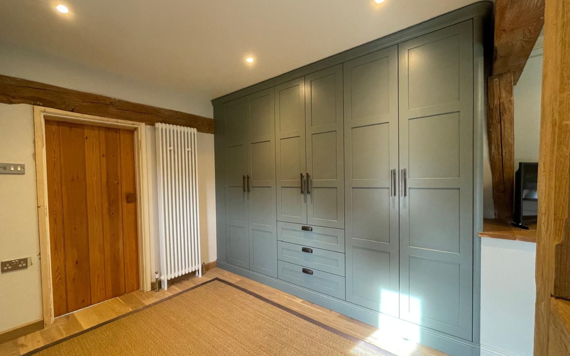 Aldana Bedroom in Reed Green & Mussel by Burnhill Kitchens