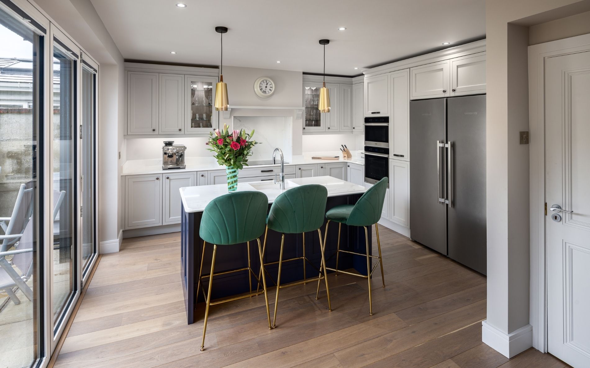 Arrington Kitchen in Light Grey & Slate Blue by DWK