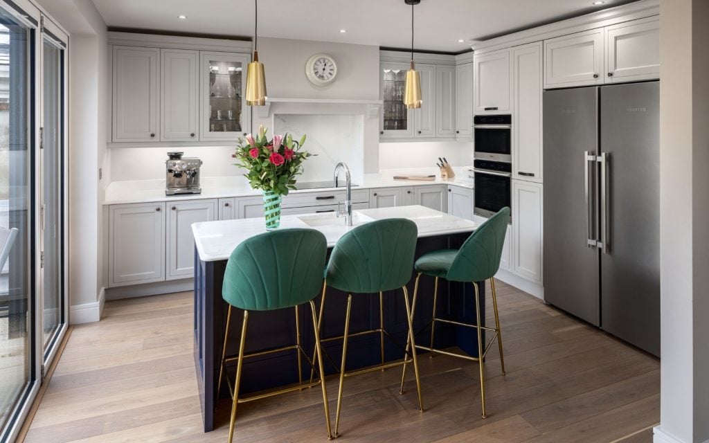 Arrington Kitchen in Light Grey & Slate Blue by DWK