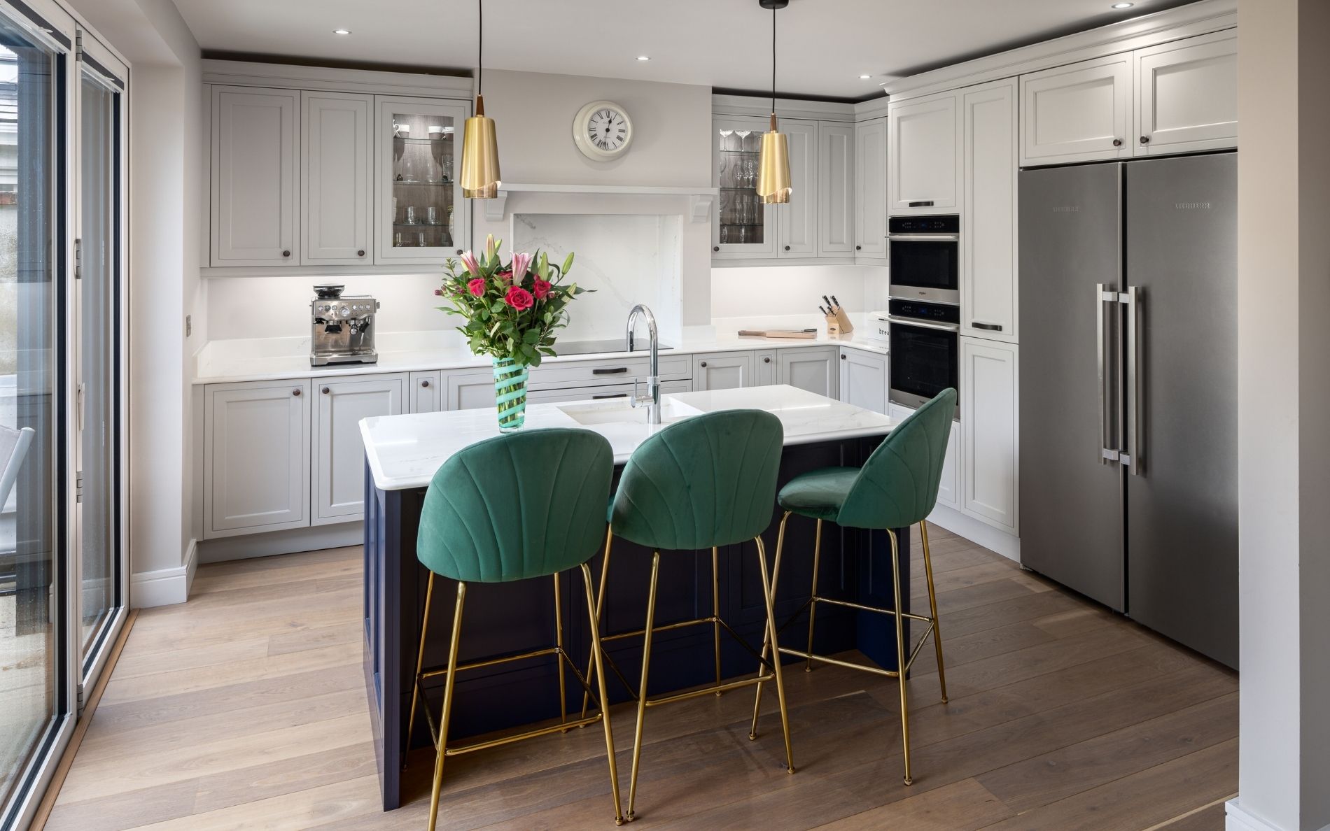 Arrington Kitchen in Light Grey & Slate Blue by DWK