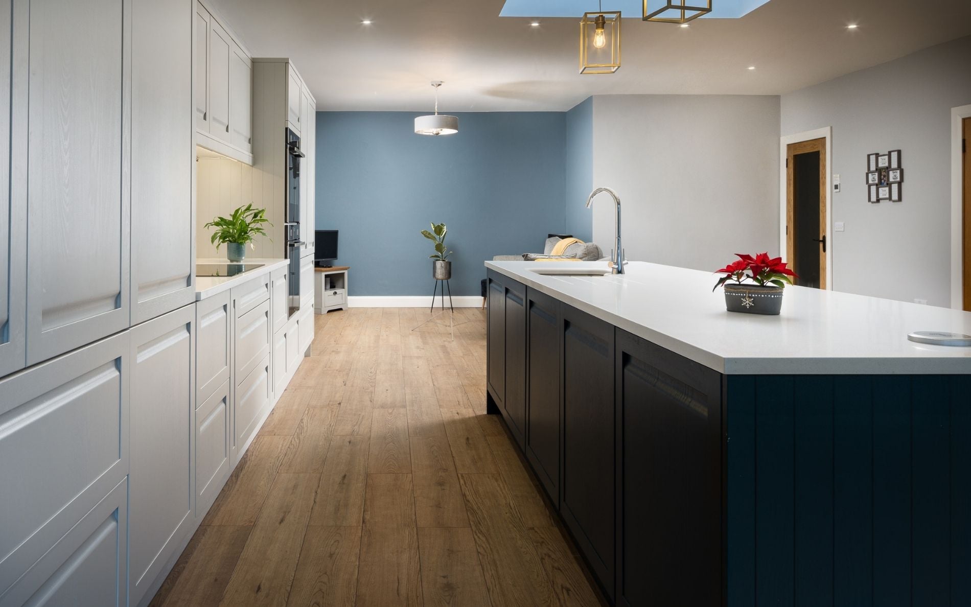 Harborne Kitchen in Light Grey & Slate Blue by DWK