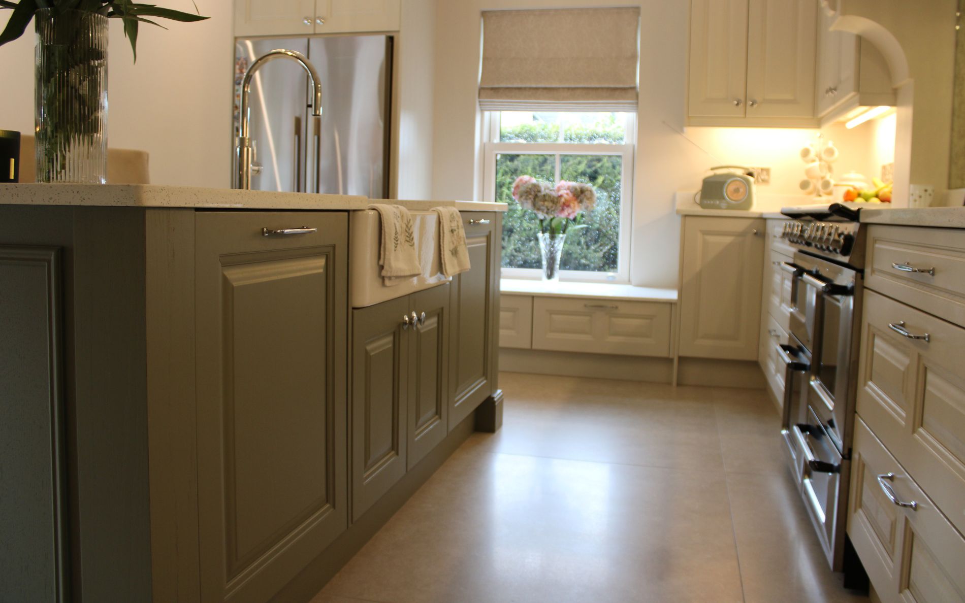 Jefferson Kitchen in Shell & Cardamom by Designer Kitchens