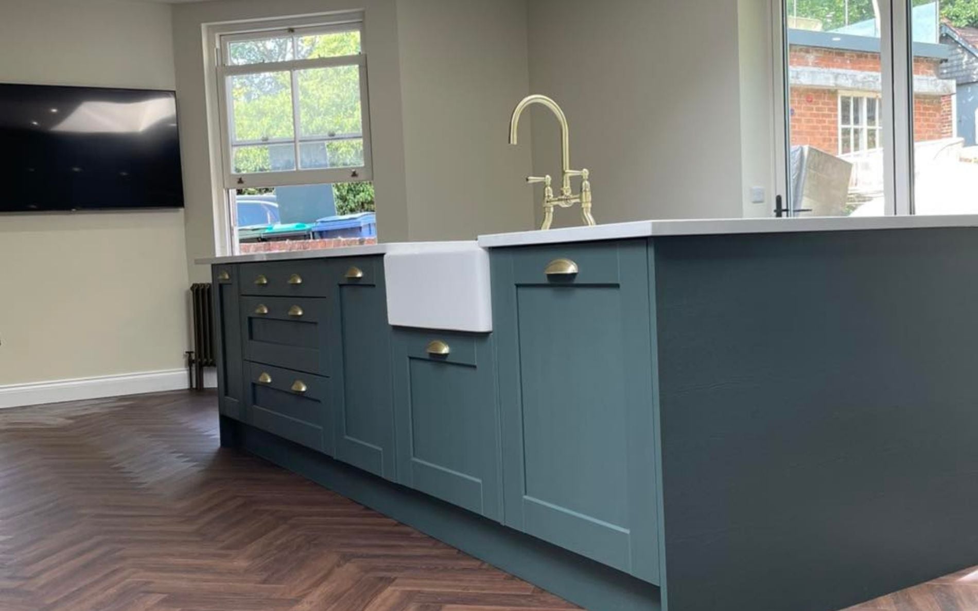 Kensington Kitchen in Heritage Green by Complete Kitchens Mansfield