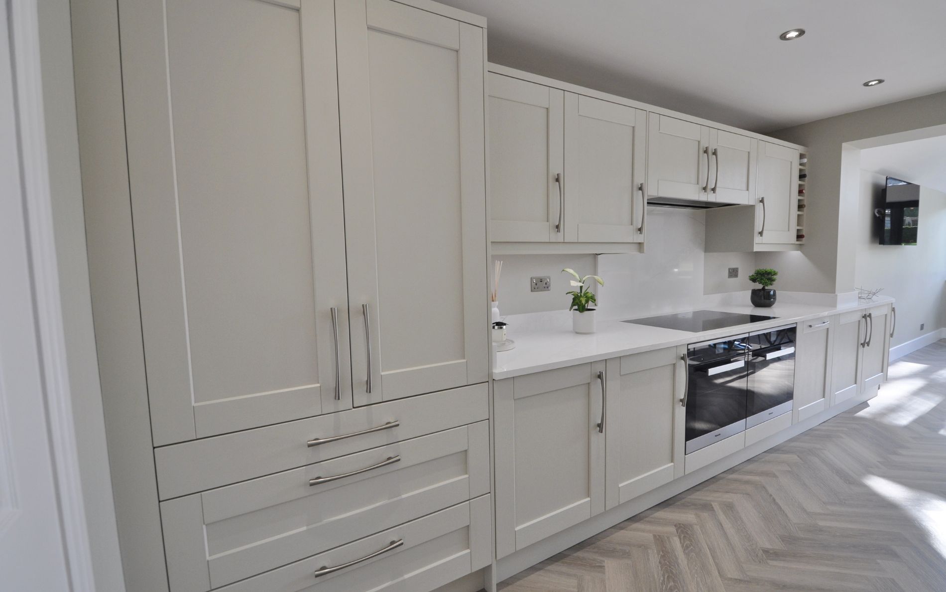 Kensington Kitchen in Mussel & Heritage Green by Family Kitchens