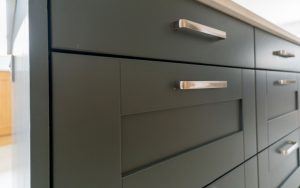 Madison Kitchen in Light Oak & Heritage Green by Platinum Kitchens