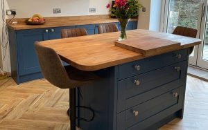 Madison Kitchen in Parisian Blue by Kinder Kitchens