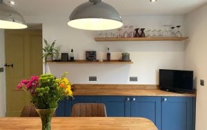 Madison Kitchen in Parisian Blue by Kinder Kitchens
