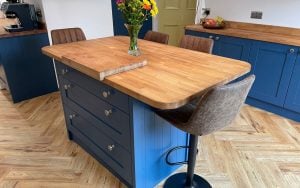 Madison Kitchen in Parisian Blue by Kinder Kitchens
