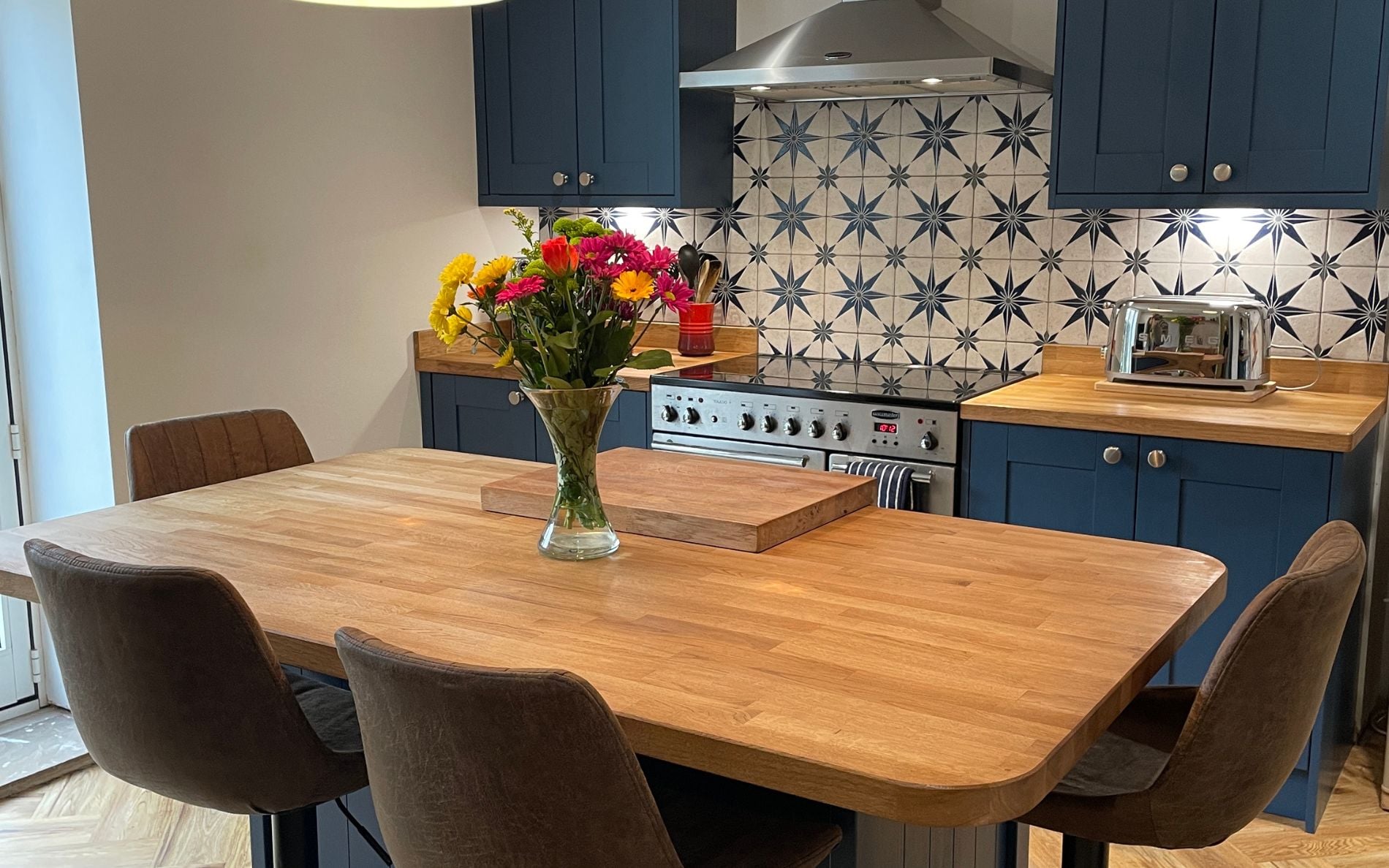Madison Kitchen in Parisian Blue by Kinder Kitchens