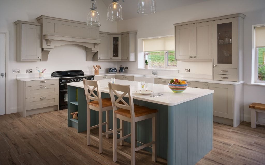 Madison Kitchen in Stone & Light Teal by DWK