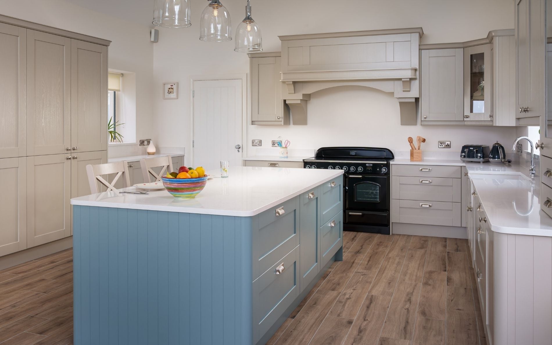 Madison Kitchen in Stone & Light Teal by DWK