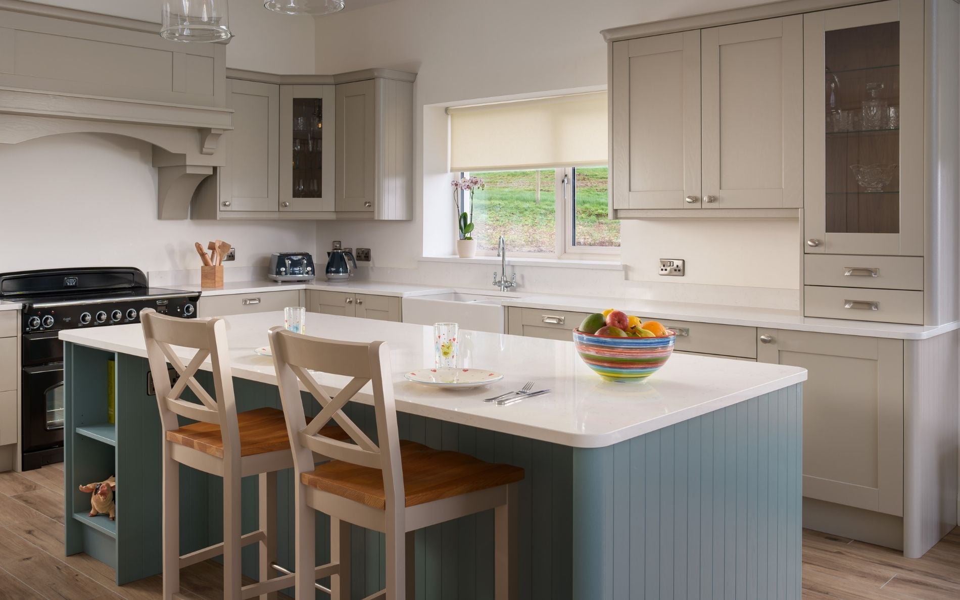 Madison Kitchen in Stone & Light Teal by DWK