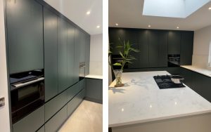 Versa Kitchen in Deep Forest & Stone by Kilwee Kitchens