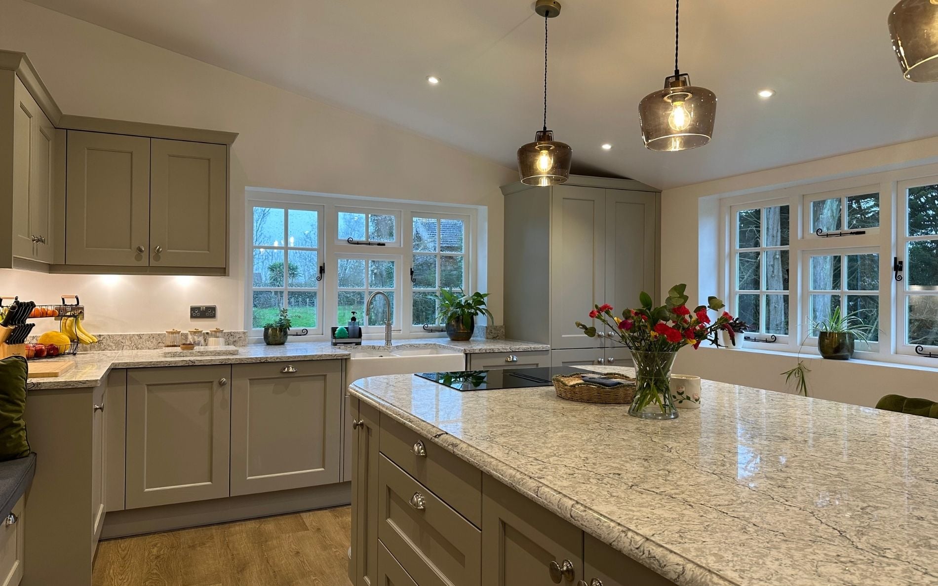 Wakefield Kitchen in Stone by Roma Interiors