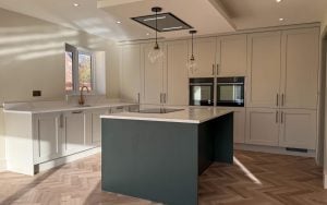 Wakefield Kitchen in Taupe Grey & Deep Forest by Everfine Kitchens