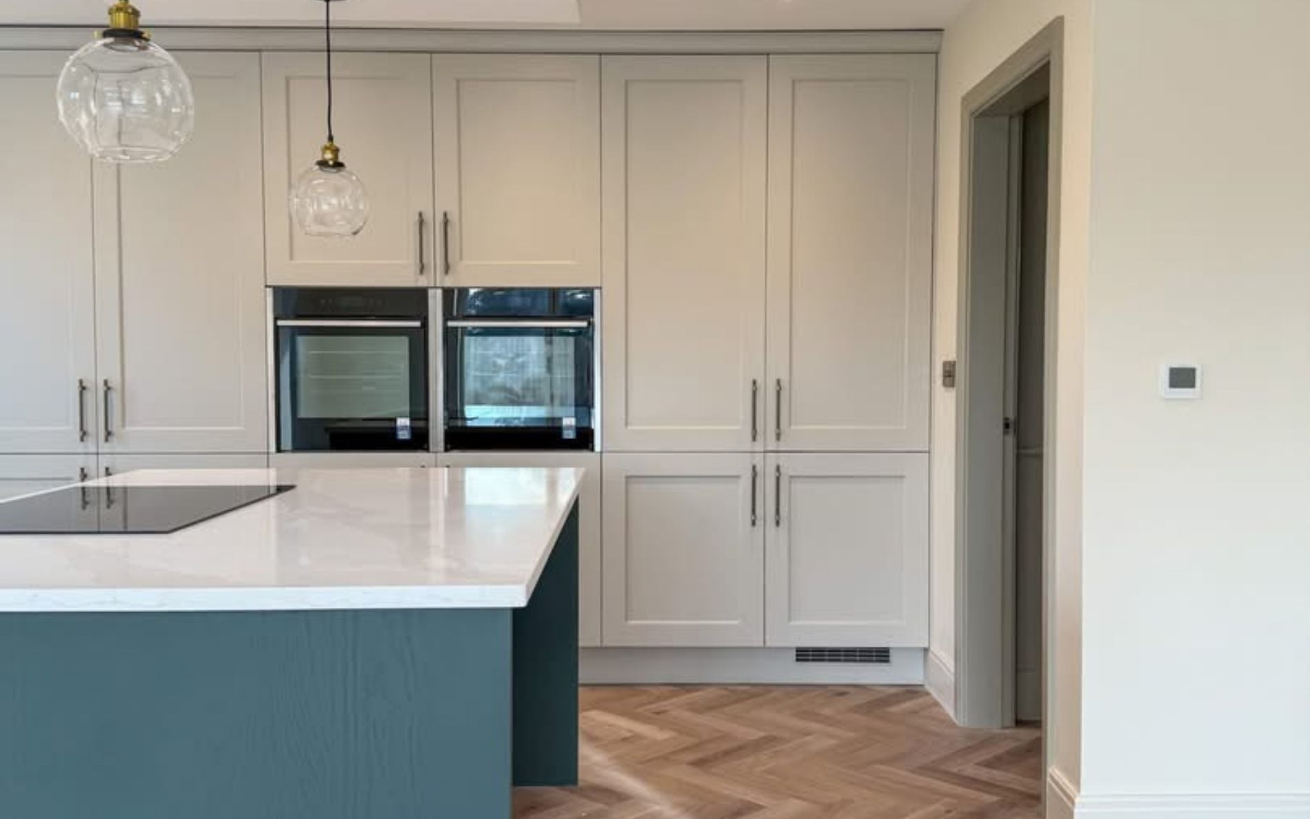 Wakefield Kitchen in Taupe Grey & Deep Forest by Everfine Kitchens
