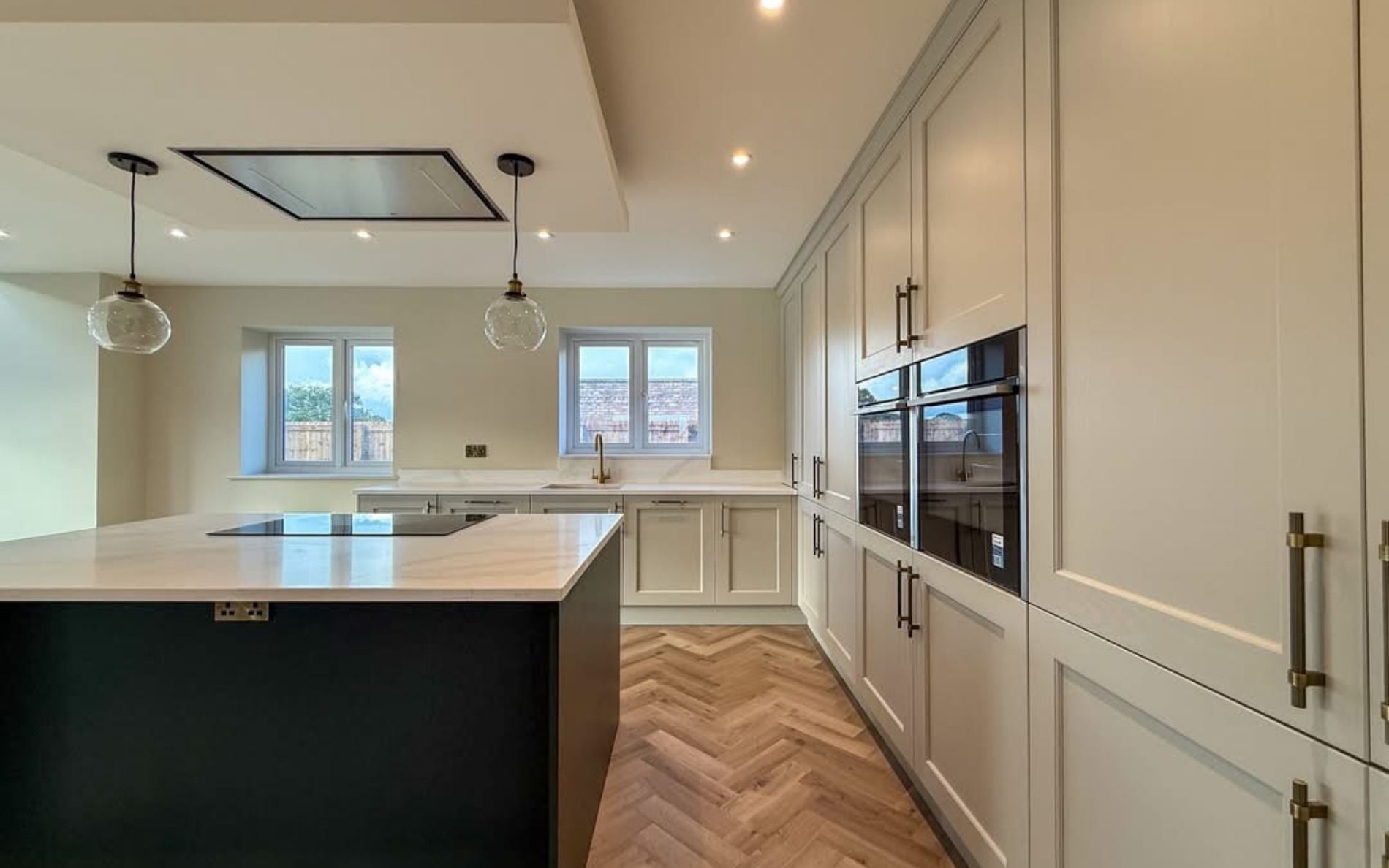 Wakefield Kitchen in Taupe Grey & Deep Forest by Everfine Kitchens