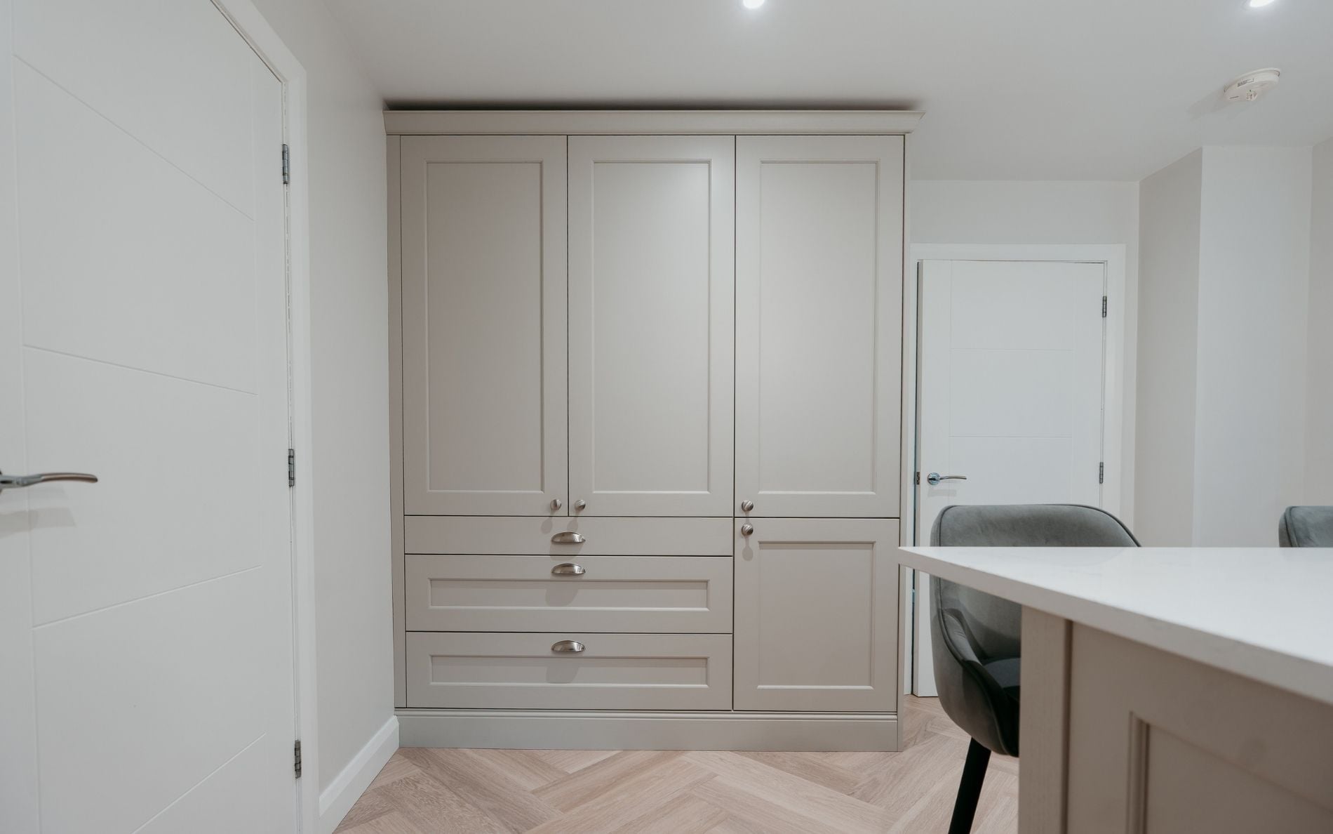 Wakefield Kitchen in Taupe Grey by Hunter Hall Design