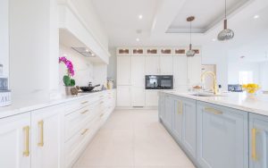 Winslow Kitchen in Pantry Blue & Colour Matched by Platinum Kitchens
