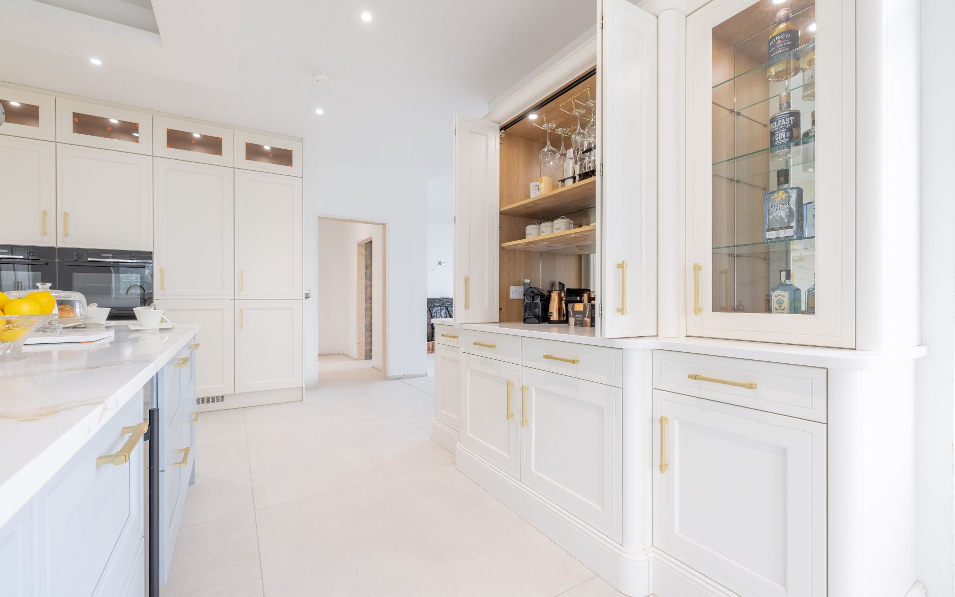 Winslow Kitchen in Pantry Blue & Colour Matched by Platinum Kitchens